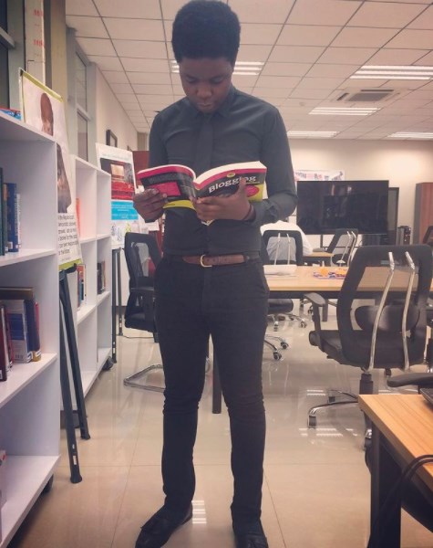 Darwin Chapuswike in a computer lab