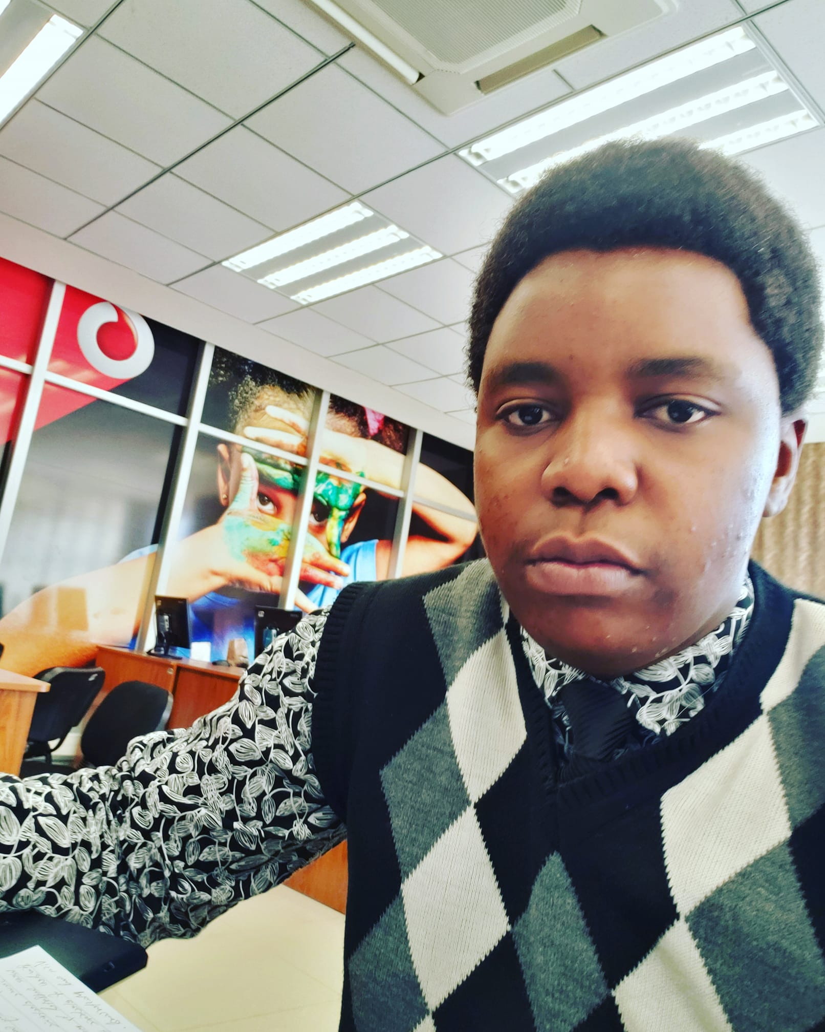Darwin Chapuswike in a computer lab